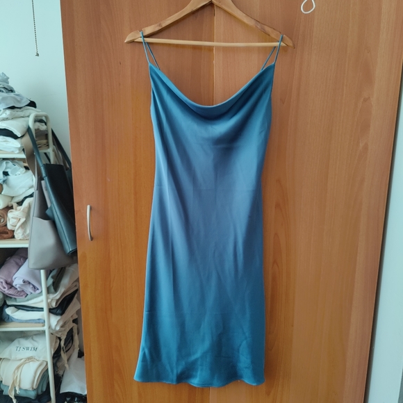 J.ING Aurelie Blue Midi Slip Dress - Picture 2 of 10